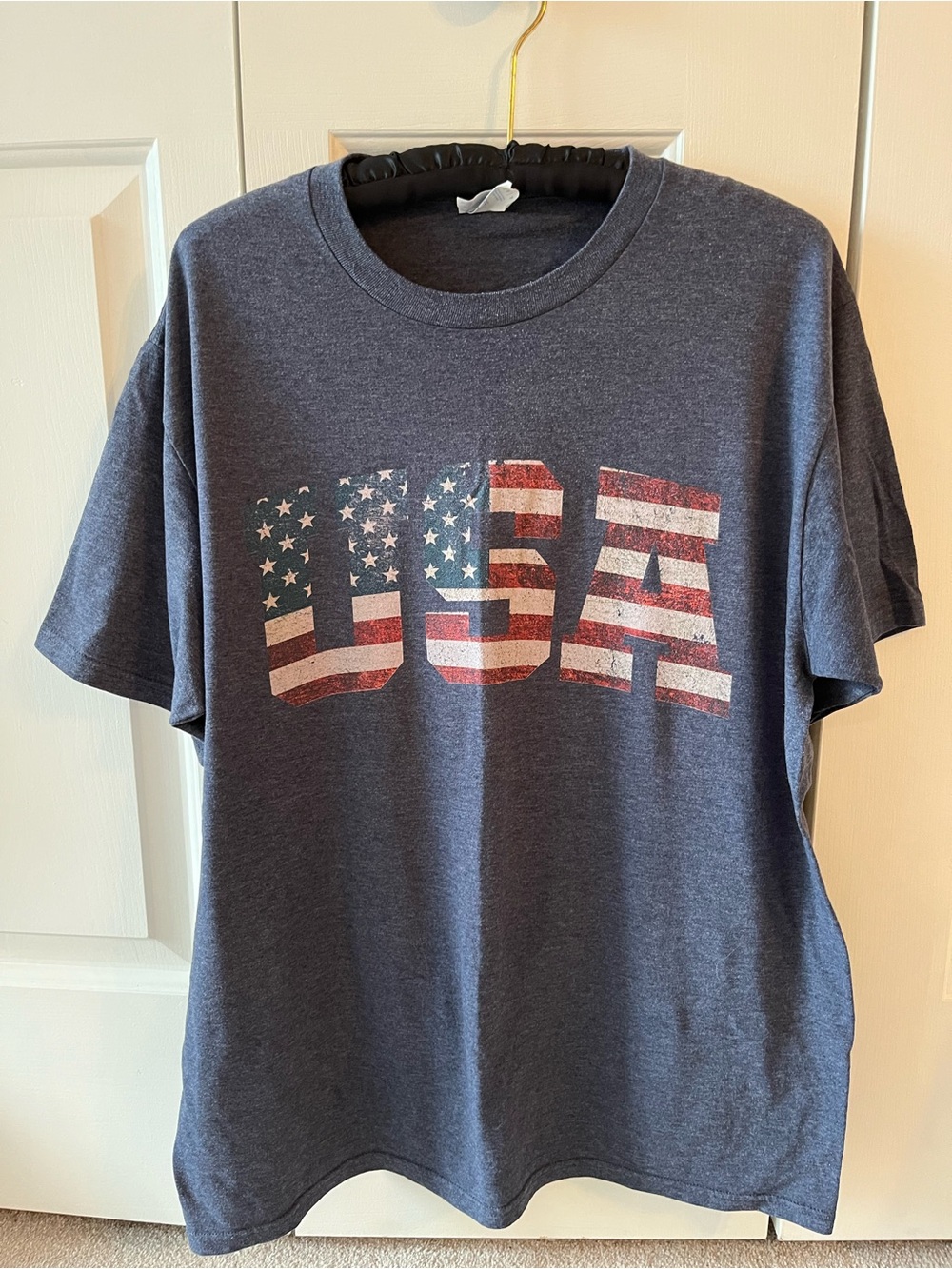USA Flag Graphic Tee - Navy Blue